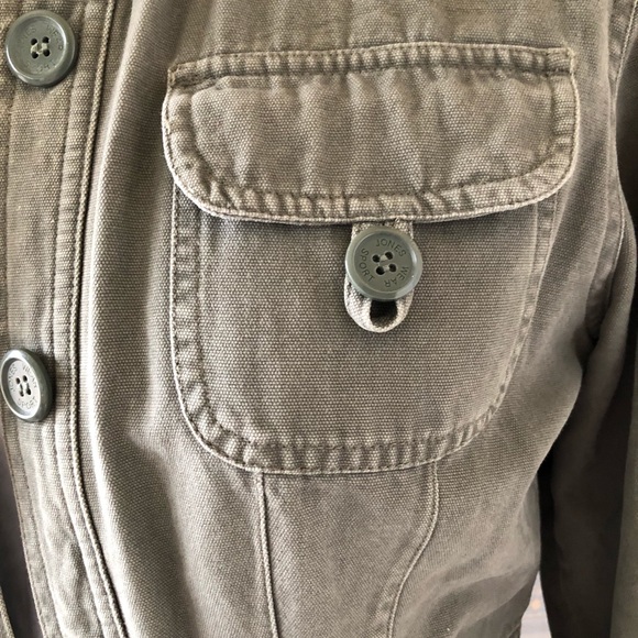 Jones Wear Sport Olive Green Jean Jacket Size M - Picture 4 of 8